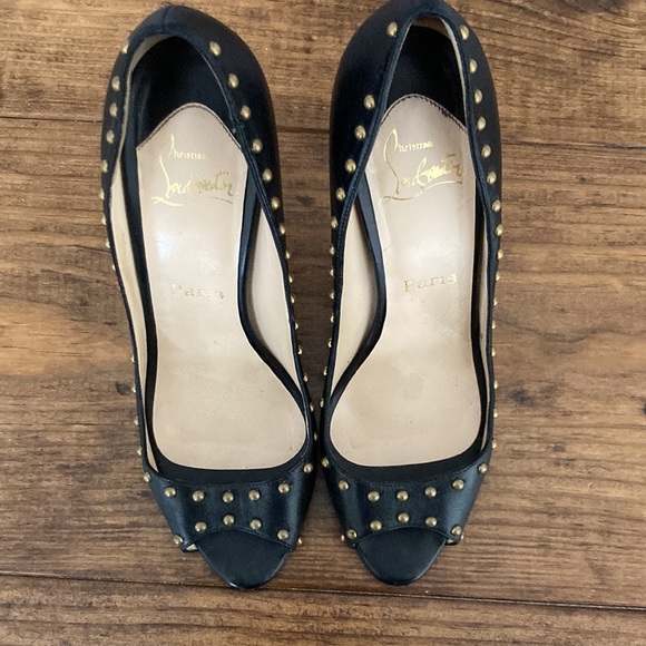 Christian Louboutin Peep Toe 100mm Stud Heels size 40 - Picture 6 of 12